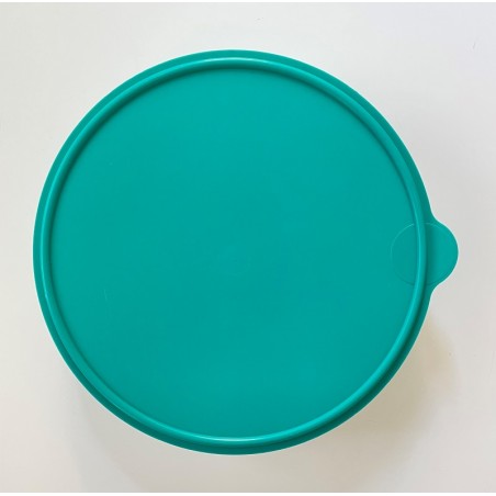 Boîte ronde Tupperware couvercle vert pour ranger tarte gâteau ou pizza