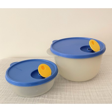 2 bols CrystalWave Tupperware conservation et réchauffage micro ondes