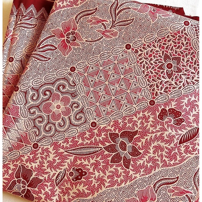  Batik  Indon sien nappe coupon d co imprim  floral rose