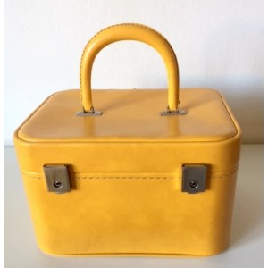 Vanity-case jaune vintage