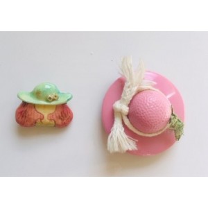 2 Broches vintage 80's girly