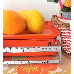 Balance de cuisine Terraillon vintage 70's orange 10 Kg, Made in