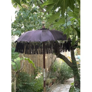 Parasol Balinais noir avec...