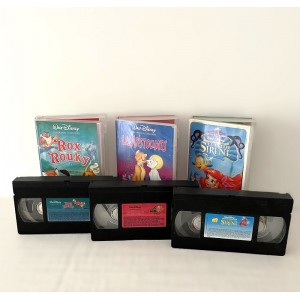 3 K7 VHS Disney vintage