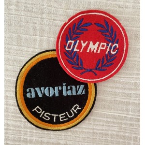 2 badges patchs Ski vintage...