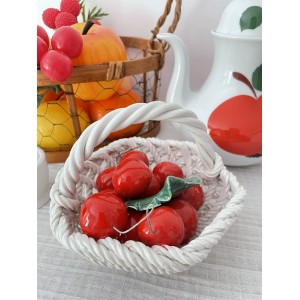 Panier cerises en barbotine